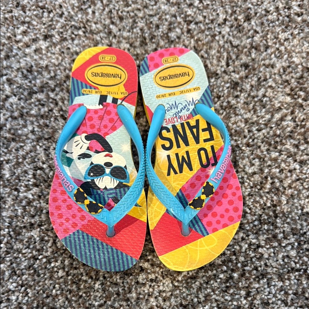 Kid’s Havaianas Red and Yellow Sandals Vibrant Flip Flops